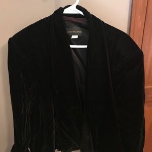 Black velvet blazer